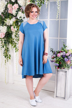 Голубое летнее платье Angela Ricci со скидкой